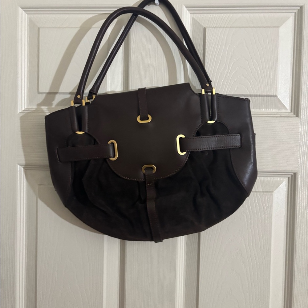 Jimmy Choo Brown Shoulder Bag Classic Design